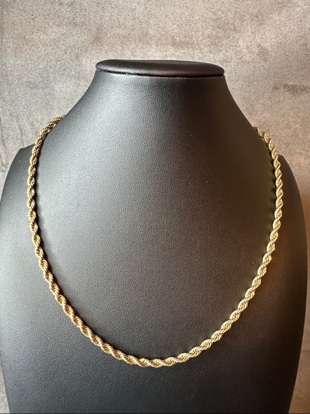 Classic 14K Gold Plated Rope Chain Necklace - Women Jewelry
